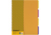 Блокнот Adamant: жовтий, A4, пластикова обкладинка, з розділювачами та перфорацією, 120, клітинка