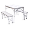 Комплект туристической стол + 2 лавочки складная мебель Белый Lugi JY-9060W