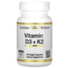 California Gold Nutrition Vitamin D3 + K2 60 капсул