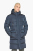 Куртка мужская Braggart зимняя удлиненная с капюшоном - 51944 синий цвет