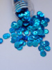 Пайетки / 7 мм /  синий / 5 грамм
