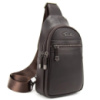 Шкіряний чоловічий коричневий слінг через плече 7830C