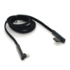 Кабель PZX V-113, Quick Charge Lighting Cable, 4.0A, Black, довжина 1м, кутовий, BOX