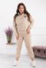 Жіночий бежевий спортивний костюм батал