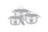 Набор посуды нержавеющий Maestro 2.9 x 5.1 x 6.5 л (3 шт.) (MR-3512-6L)
