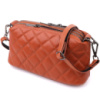 Женская сумка прошита модными ромбами из натуральной кожи Vintage sale_15143 Рыжий
