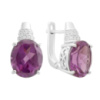 Серебряные серьги CatalogSilver с александритом 11.793ct, фианитами (2187585)