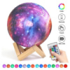 Светильник аккумуляторный 3D Moon Lamp ночник Космос 18 см с пультом 16 цветов свечения