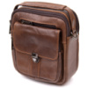 Компактний месенджер на два відділення чоловічий 720396 Коричневий