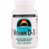 Витамин D3 2000IU, Source Naturals, 200 капсул