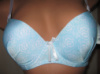 Бюстгальтер Feeling блакитний в трояндах чашка В тонкий поролон