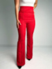 Довгі брюки з високою талією «Salvia» оптом | Батал 50, Червоний