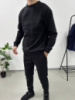 Стильний чоловічий спортивний костюм (чорний)