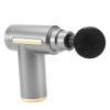 Ручной перкуссионный массажер для тела с 4 насадками Gun Massager Grey