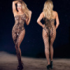 Бодістокінг чорний асиметричний Catsuit asymmetrical S-L для спокусливого образу
