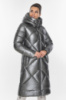 Куртка женская зимняя длинная с капюшоном - 51675 цвет тёмный пирит