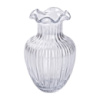 Ваза декоративна Small Waves скляна 21.5 см, прозора