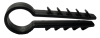 Дюбель-ялинка чорна ТМ«FISSAGGIO» для круглого кабелю/проводу D14 мм