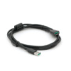 Удлинитель VEGGIEG V-U105, USB 2.0 AM/AF, 1,0m, Black, Пакет