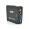 Конвертер Mini, HDMI to VGA, ВХІД HDMI(мама) на ВИХІД VGA(мама), 720P/1080P, Black, BOX