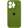 Чохол Silicone Case Full Camera Protective (AA) для Apple iPhone 15 Pro Max (6.7«), Зелений / Dark Olive - купити в SmartEra.ua