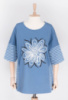 Жіноча синя футболка з малюнком
