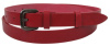 Узкий женский кожаный ремень Skipper 1321-20 красный 2 см
