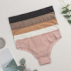 Жіночі бавовняні трусики бразиліана  в рубчик M, L, XL       5 шт.