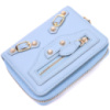 Компактный женский кожаный кошелек Guxilai 19421 Голубой