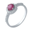 Серебряное кольцо CatalogSilver с натуральным рубином 1.05ct, вес изделия 1,61 гр (2021513) 17 размер