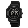 Чоловічий спортивний годинник Skmei 2497NBKBK All Black з електронним циферблатом та нейлоновим ремінцем