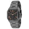 Чоловічий наручний годинник Guardo 012726-4 M Black у квадратному корпусі з браслетом