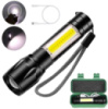 Фонарь ручной Police 511-XPE+COB Li-Ion / microUSB / zoom / Box карманный фонарик аккумуляторный