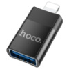 Адаптер переходник Hoco UA17 Lightning to USB 2.0 (F) черный