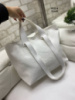 Біла — містка сумка з екошкіри з імітацією під плетіння. Дорогий турецький матеріал (0232-8)
