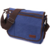 Мужская сумка через плечо для ноутбука 13« из плотного текстиля Vintage 22203 Синий