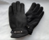 Мужские флисовые перчатки Thinsulate черные с манжетом