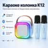 Колонка портативная с подсветкой и 2 микрофона