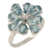 Серебряное кольцо CatalogSilver с топазом Лондон Блю 3.043ct, вес изделия 3,38 гр (0716114) 17.5 размер