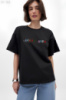 Жіноча футболка з дтф - чорна - 61-105