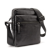 Месенджер класичний в гладкій шкірі чорний 8717A-1