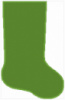 Задник к рождественскому носку зелёный