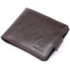 Портмоне горизонтальне на магніті на два відділення 711321 Коричневе