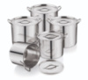 Набор посуды нержавеющий Empire 8 x 9 x 11 x 12 x 14 л (5 шт.) (7367)