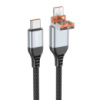 Кабель USB Hoco U128 2in1 3A/60W USB/Type-C to Type-C 1.2m