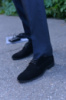 Туфли натуральная замша классика черные