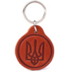 Брелок с тиснением герба Украины из натуральной кожи Shvigel 55000 Светло-коричневый