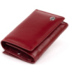 Горизонтальне портмоне зі шкіри жіноче на магніті 719333 Бордове