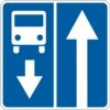Информационно-указательный знак 5.8(Дорога с полосой для движeния маршрутных транспортных средств)