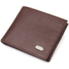 Практичний гаманець для чоловіків у два складення з натуральної шкіри флотар 721586 Коричневий